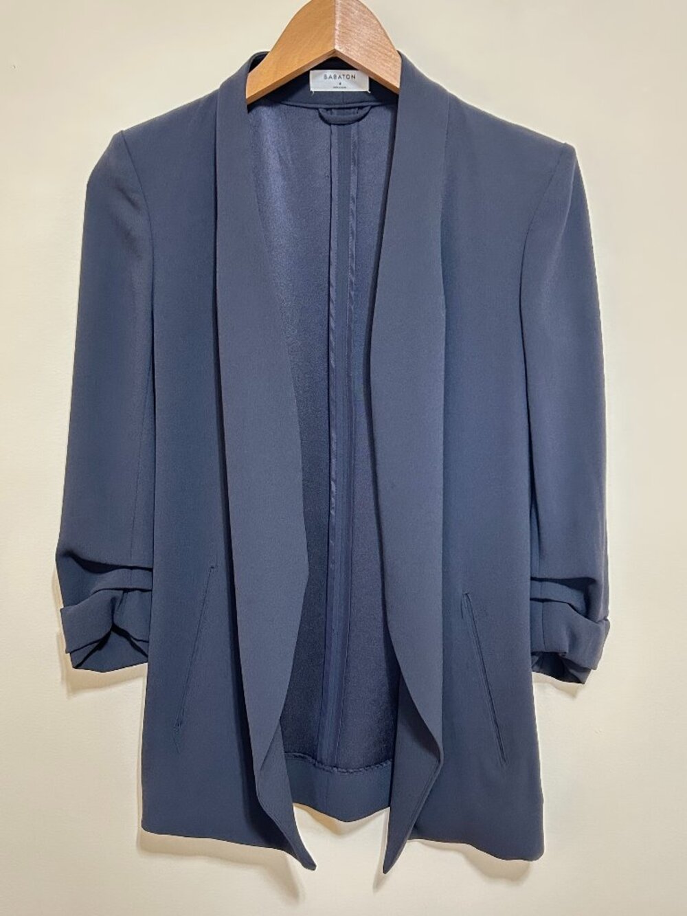 Aritzia Babaton Power Hip Blazer Dark Gray Size 4